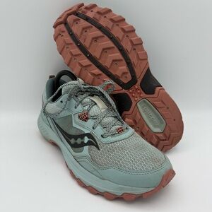 Women’s Saucony Excursion TR16 Mint Blue Pink Trail Athletic Sneakers Size 9.5